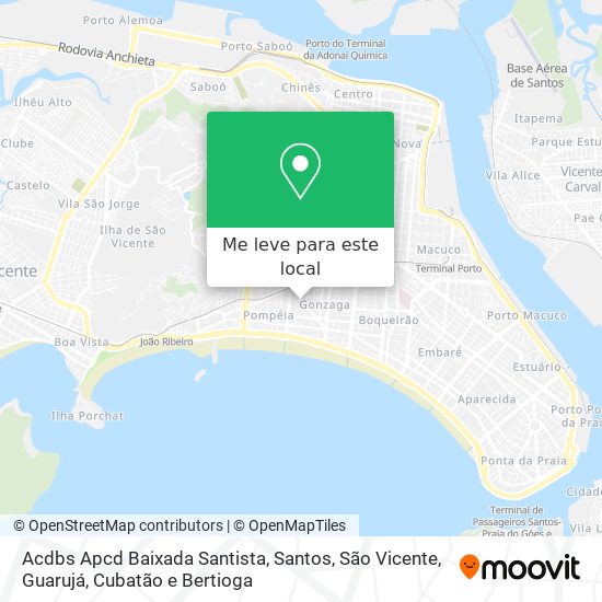 Acdbs Apcd Baixada Santista mapa