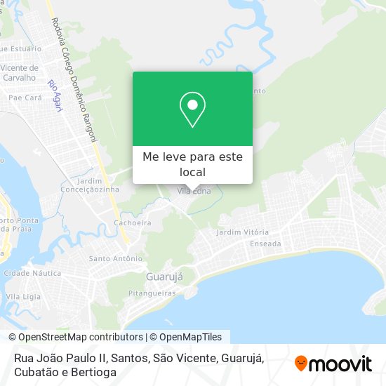 Rua João Paulo II mapa