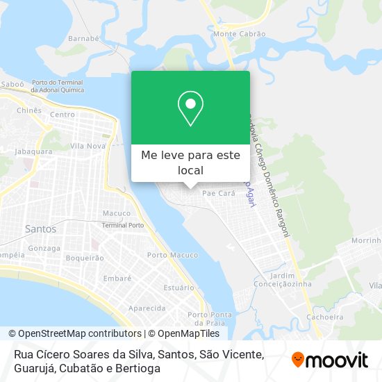 Rua Cícero Soares da Silva mapa