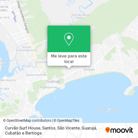 Curvão Surf House mapa