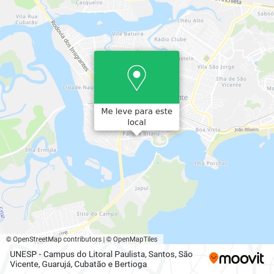UNESP - Campus do Litoral Paulista mapa