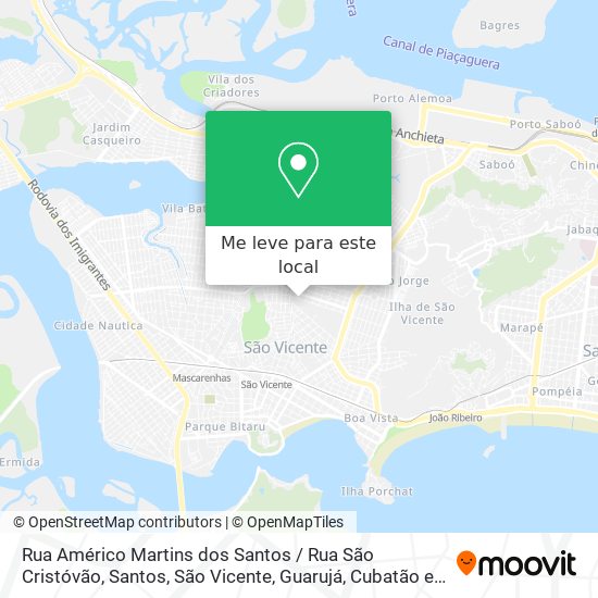 Rua Américo Martins dos Santos / Rua São Cristóvão mapa