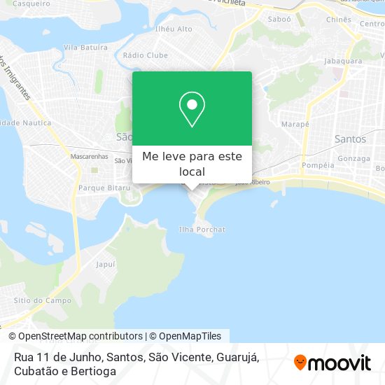 Rua 11 de Junho mapa