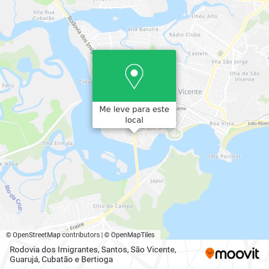 Rodovia dos Imigrantes mapa