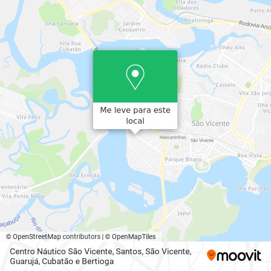 Centro Náutico São Vicente mapa