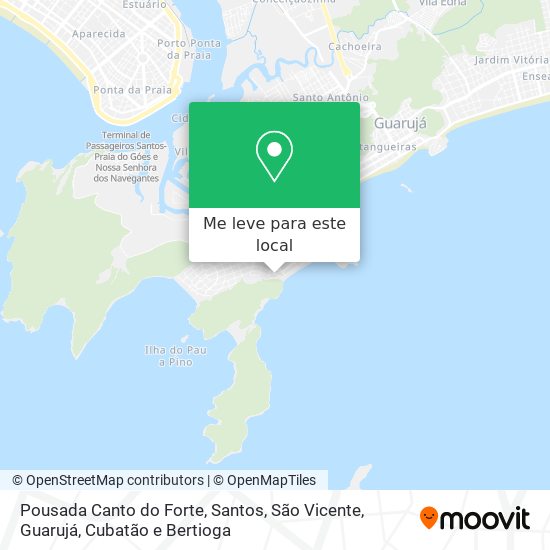 Pousada Canto do Forte mapa