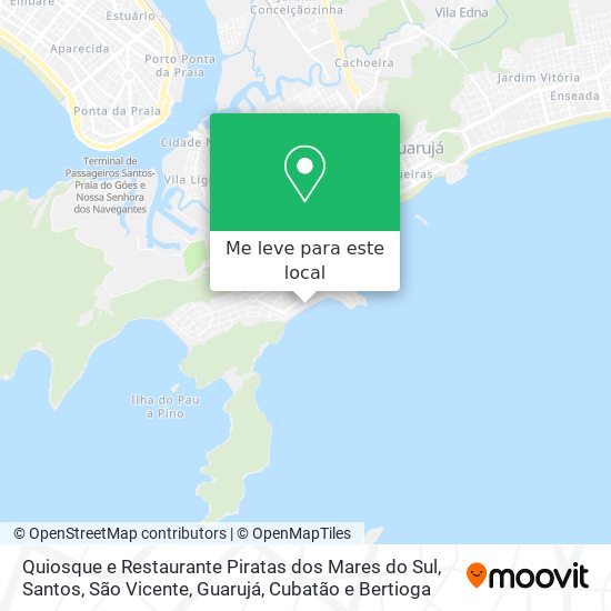 Quiosque e Restaurante Piratas dos Mares do Sul mapa