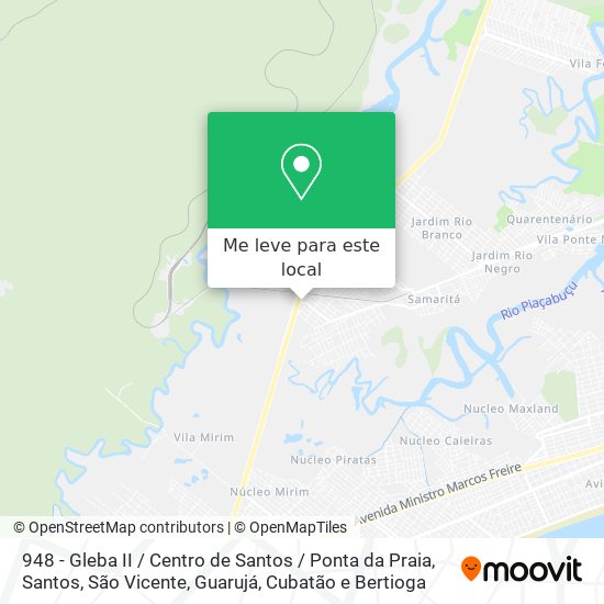 948 - Gleba II / Centro de Santos / Ponta da Praia mapa