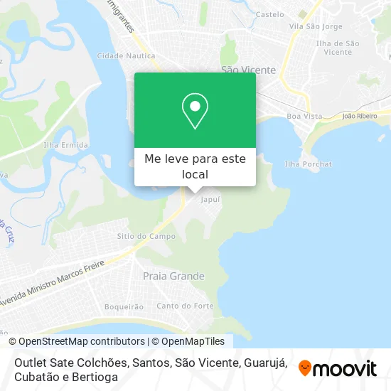 Outlet Sate Colchões mapa