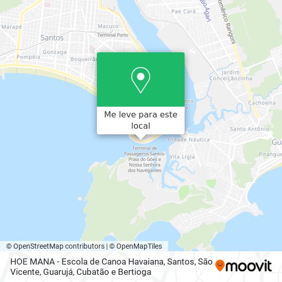 HOE MANA - Escola de Canoa Havaiana mapa