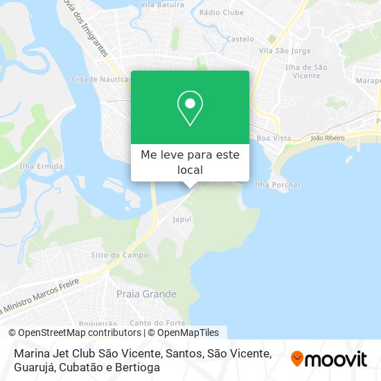 Marina Jet Club São Vicente mapa