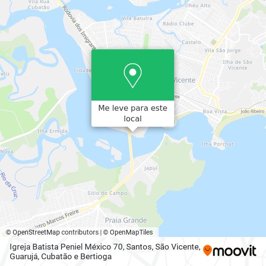 Igreja Batista Peniel México 70 mapa