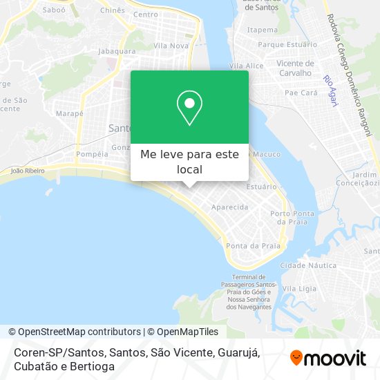 Coren-SP/Santos mapa