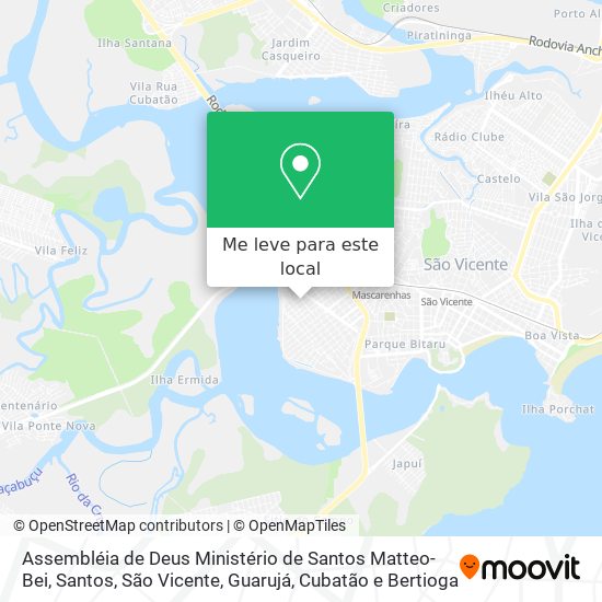 Assembléia de Deus Ministério de Santos Matteo-Bei mapa