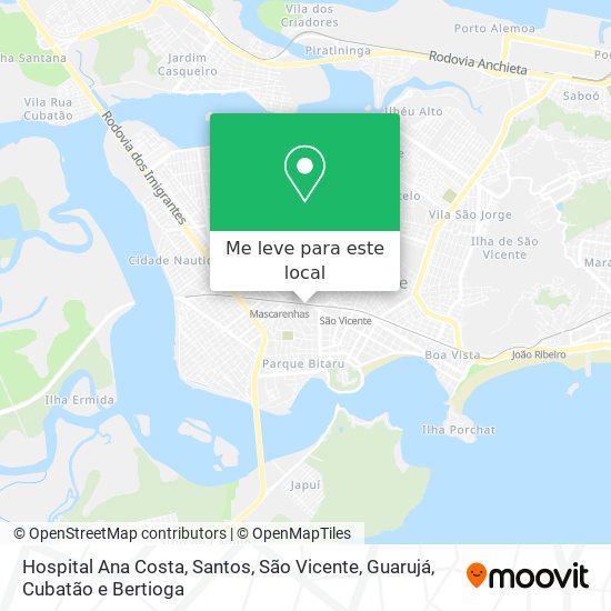 Hospital Ana Costa mapa