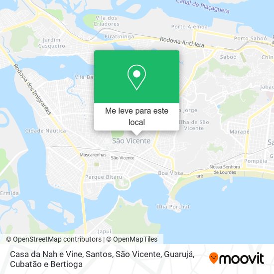 Casa da Nah e Vine mapa