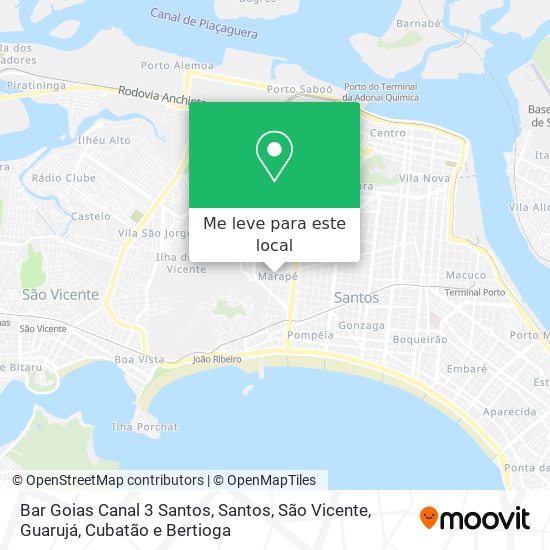 Bar Goias Canal 3 Santos mapa