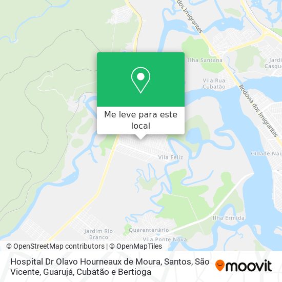 Hospital Dr Olavo Hourneaux de Moura mapa