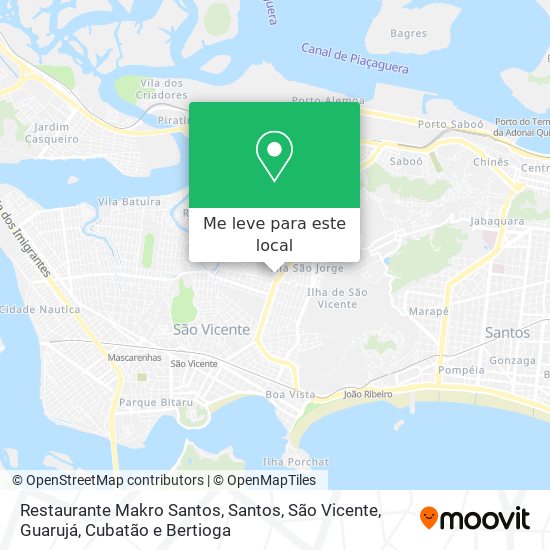 Restaurante Makro Santos mapa