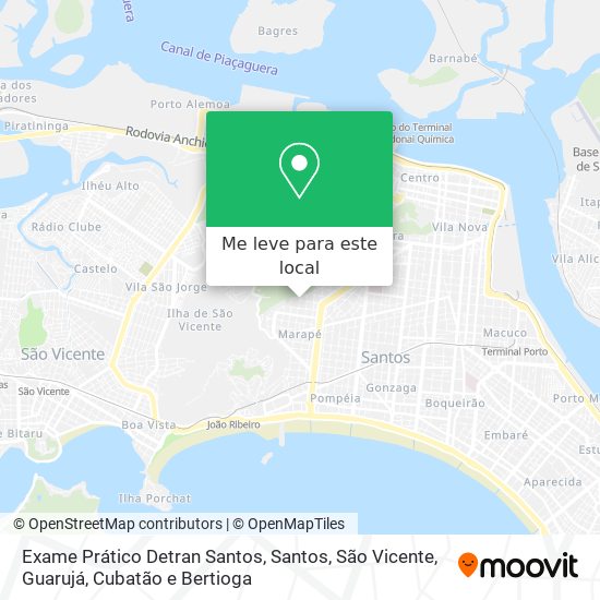 Exame Prático Detran Santos mapa