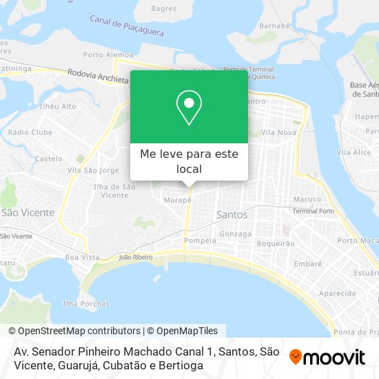 Av. Senador Pinheiro Machado Canal 1 mapa