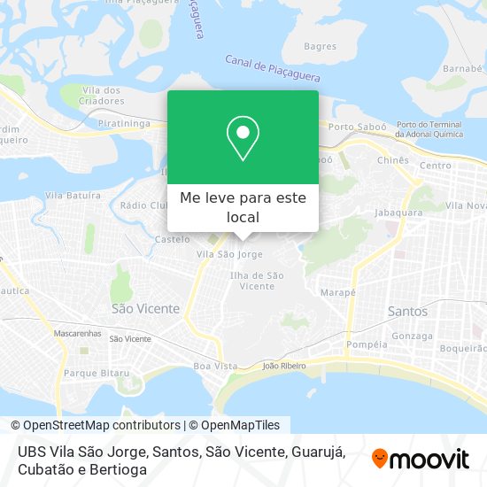 UBS Vila São Jorge mapa