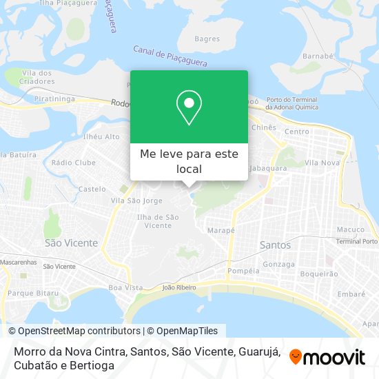 Morro da Nova Cintra mapa