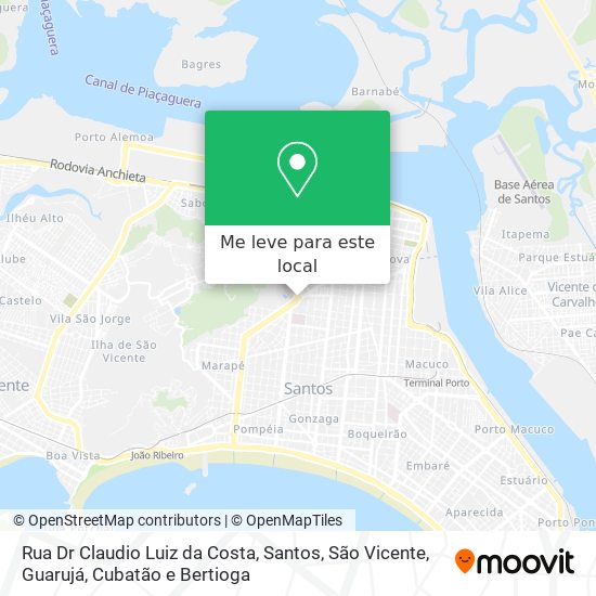Rua Dr Claudio Luiz da Costa mapa