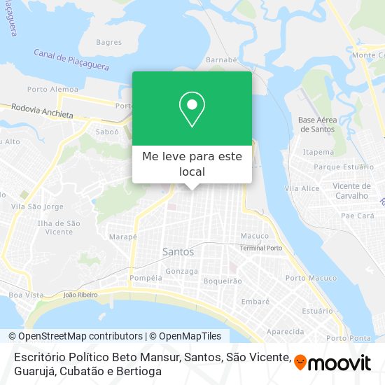 Escritório Político Beto Mansur mapa