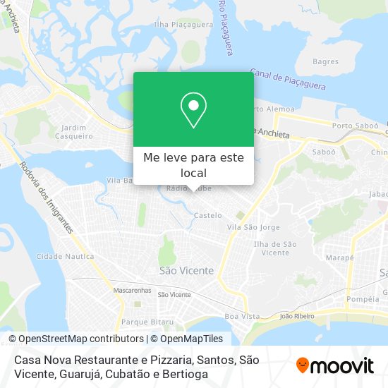 Casa Nova Restaurante e Pizzaria mapa