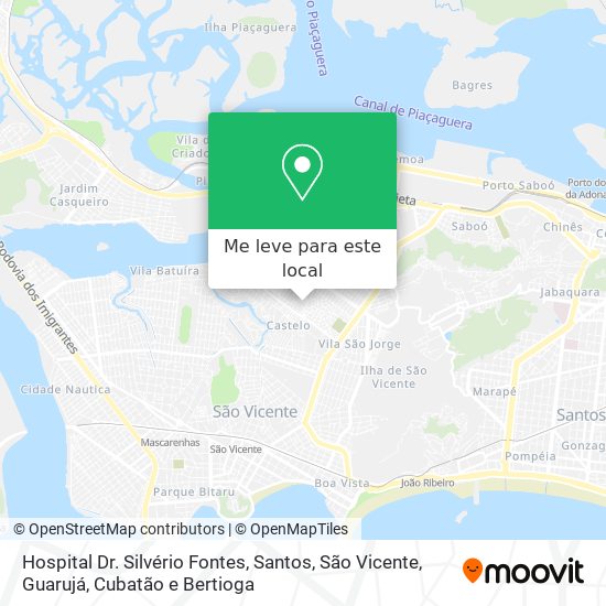 Hospital Dr. Silvério Fontes mapa