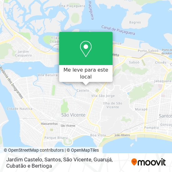 Jardim Castelo mapa