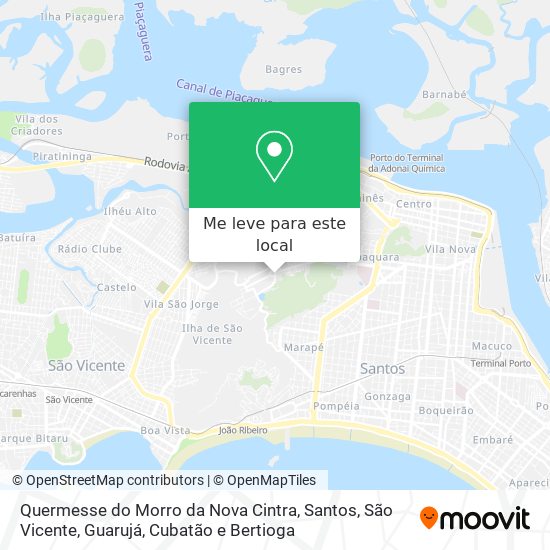 Quermesse do Morro da Nova Cintra mapa