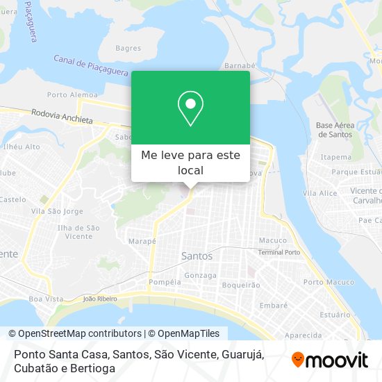 Ponto Santa Casa mapa