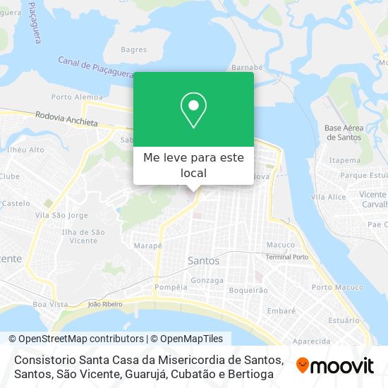Consistorio Santa Casa da Misericordia de Santos mapa