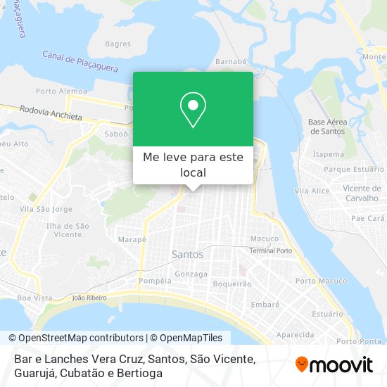 Bar e Lanches Vera Cruz mapa