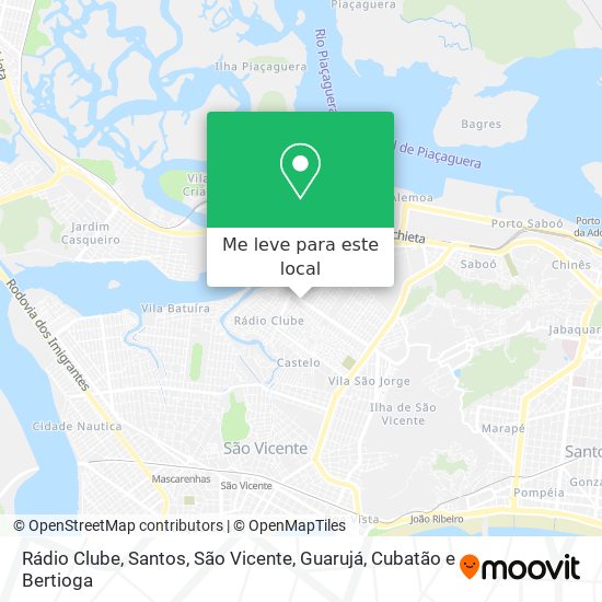 Rádio Clube mapa