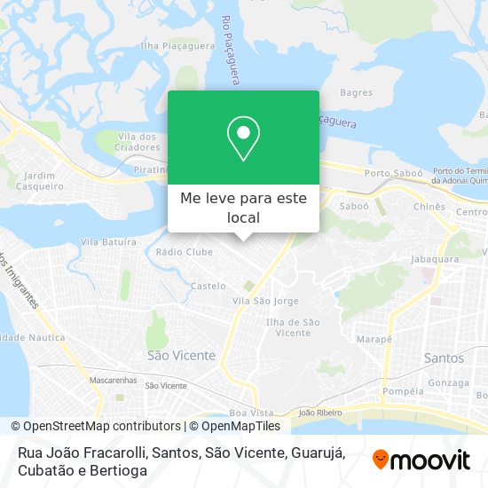 Rua João Fracarolli mapa