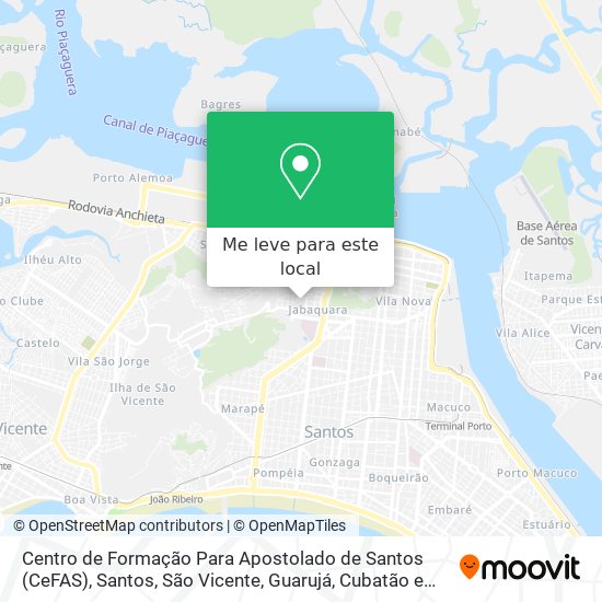 Centro de Formação Para Apostolado de Santos (CeFAS) mapa