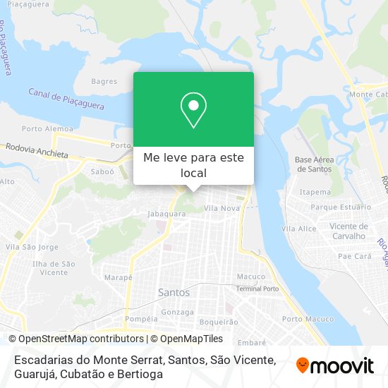 Escadarias do Monte Serrat mapa