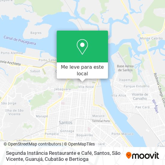 Segunda Instância Restaurante e Café mapa