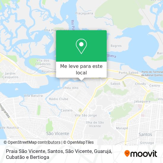 Praia São Vicente mapa