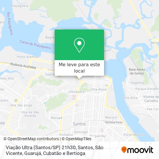 Viação Ultra (Santos/SP) 21h30 mapa