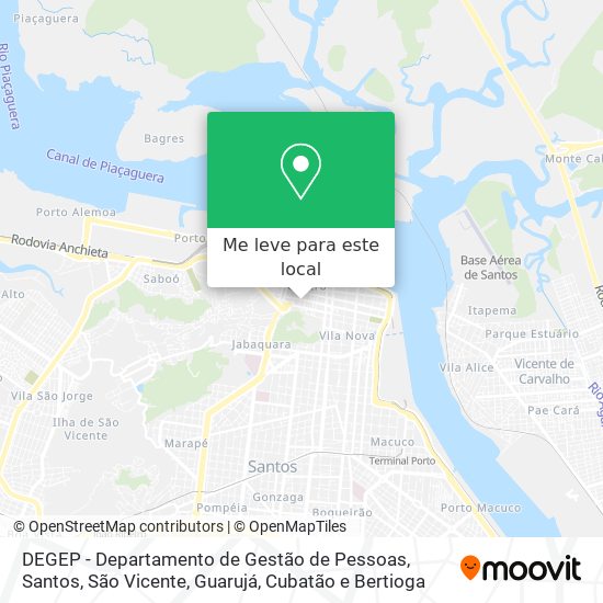 DEGEP - Departamento de Gestão de Pessoas mapa