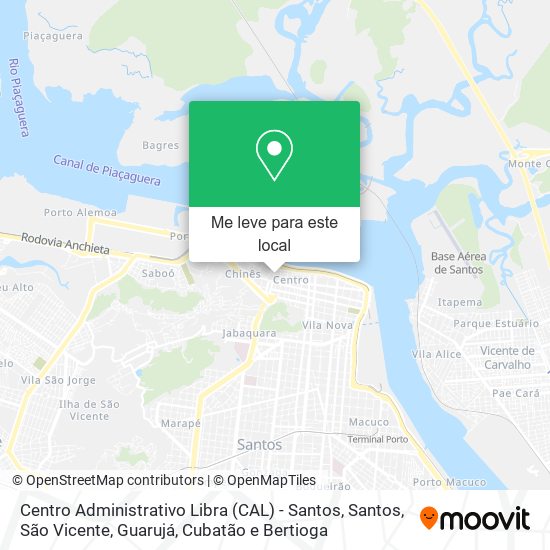 Centro Administrativo Libra (CAL) - Santos mapa