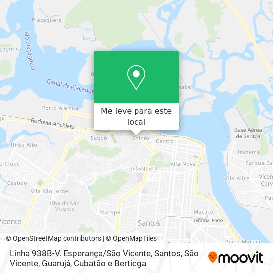 Linha 938B-V. Esperança / São Vicente mapa