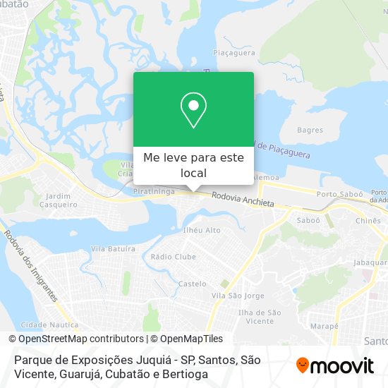 Parque de Exposições Juquiá - SP mapa