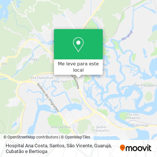 Hospital Ana Costa mapa
