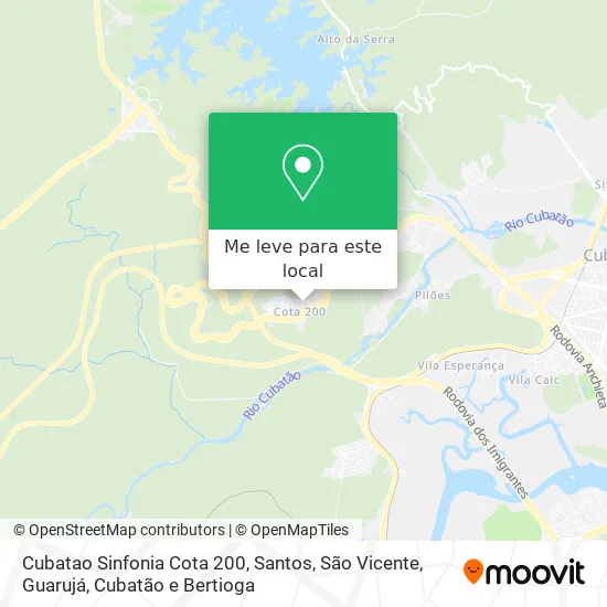 Cubatao Sinfonia Cota 200 mapa