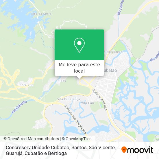 Concreserv Unidade Cubatão mapa